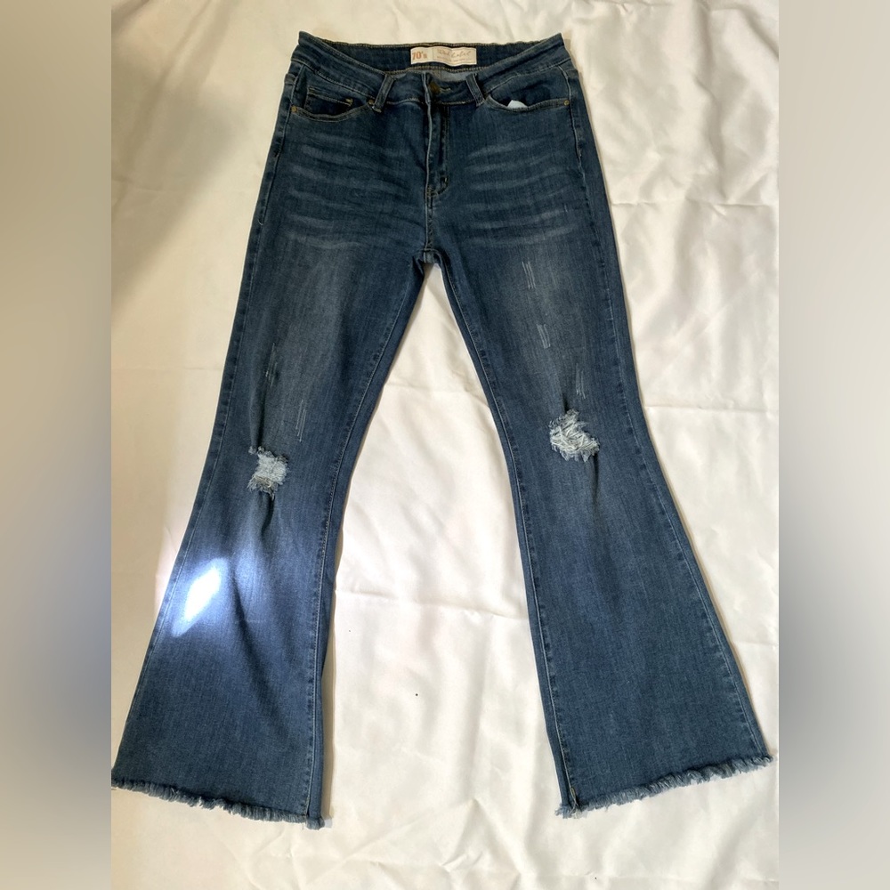 Pink label flare jeans